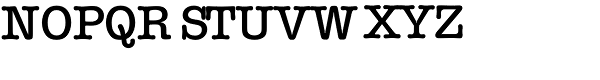 Typewriter Serial Medium Font UPPERCASE