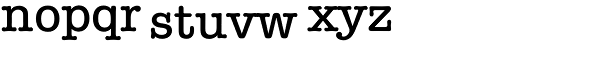 Typewriter Serial Medium Font LOWERCASE