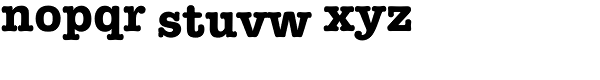 Typewriter Serial Xbold Font LOWERCASE
