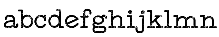 Typewriter Style Font LOWERCASE