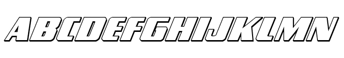 Typhoon 3D Italic Font LOWERCASE
