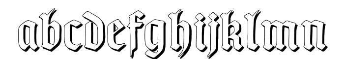 TypographerGotischSchatten Font LOWERCASE