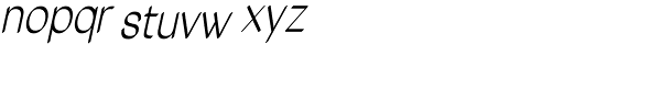 Tzaristane Cal Cond Oblique Font LOWERCASE