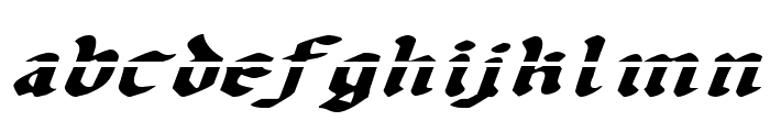 Uberhlme Lazar Expanded Italic Font LOWERCASE
