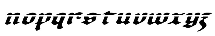 Uberhlme Lazar Expanded Italic Font LOWERCASE