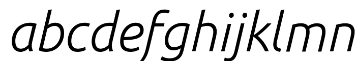 Ubuntu Light Italic Font LOWERCASE