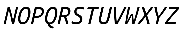 Ubuntu Monospaced Italic Font UPPERCASE