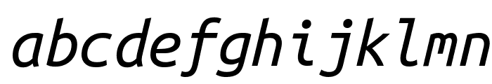 Ubuntu Monospaced Italic Font LOWERCASE