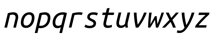 Ubuntu Monospaced Italic Font LOWERCASE