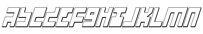 UFO Hunter 3D Italic Font LOWERCASE