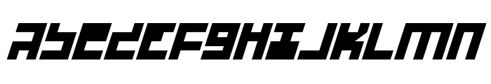 UFO Hunter Expanded Italic Font LOWERCASE