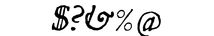 UglyQua-Italic Font OTHER CHARS