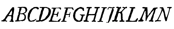 UglyQua-Italic Font UPPERCASE