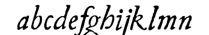 UglyQua-Italic Font LOWERCASE