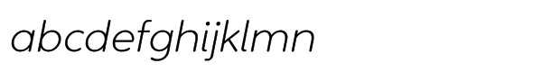 Ultima Std Light Italic Font LOWERCASE