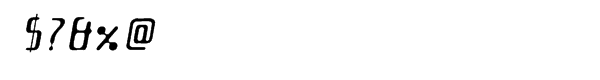 Ultranova Italic Font OTHER CHARS