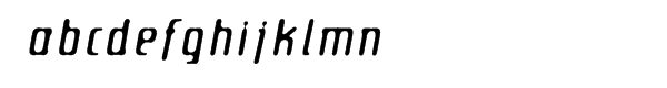 Ultranova Italic Font LOWERCASE