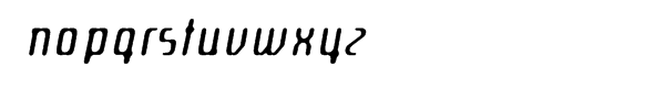 Ultranova Italic Font LOWERCASE