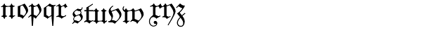 Unger Fraktur BQ Font LOWERCASE