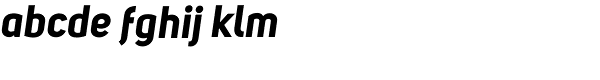 Uni-Sans-Bold-Italic Font LOWERCASE
