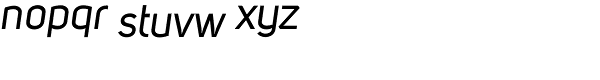 Uni-Sans-Regular-Italic Font LOWERCASE