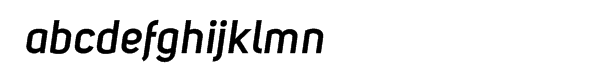Uni Sans SemiBold Italic Font LOWERCASE