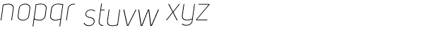Uni-Sans-Thin-Italic Font LOWERCASE