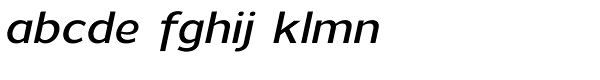 Uniman Demi Bold Italic Font LOWERCASE