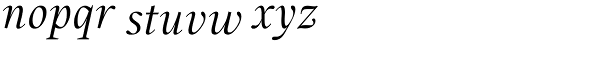 Union Italic Font LOWERCASE