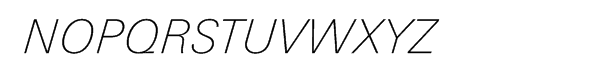 Univers® 231 Thin Italic Font UPPERCASE