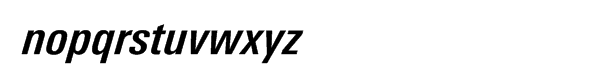 Univers® Next Pro 621 Condensed Bold Italic Font LOWERCASE