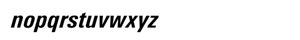 Univers® Next Pro 721 Condensed Heavy Italic Font LOWERCASE