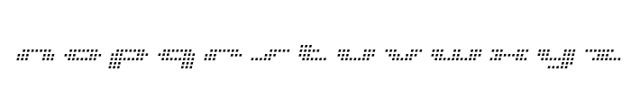 UP Tiny lcd four 8 Light Italic Font LOWERCASE