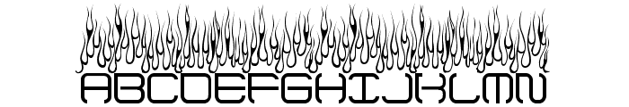 Up In Flames Font UPPERCASE