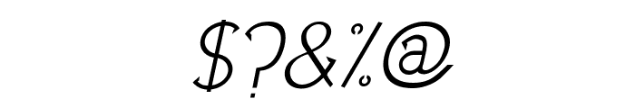 UptownElegance-Italic Font OTHER CHARS