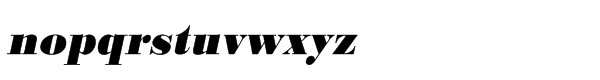 URW Bodoni Std Extra Bold Narrow Oblique (D) Font LOWERCASE