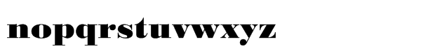 URW Bodoni Std Extra Bold Wide (D) Font LOWERCASE
