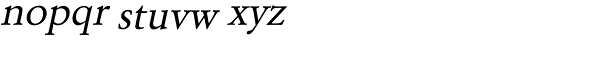 URW Garamond Regular Oblique Font LOWERCASE