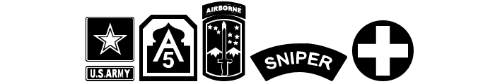 US Army II Font OTHER CHARS