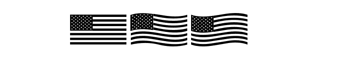 US Flag Font OTHER CHARS