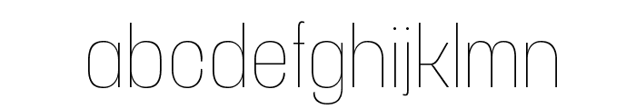 Vacer Sans Personal Thin Font LOWERCASE