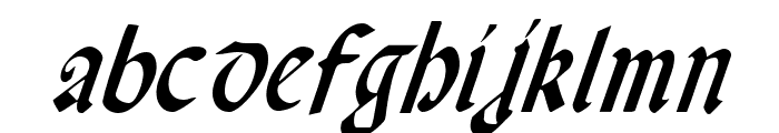 Valerius Condensed Italic Font LOWERCASE