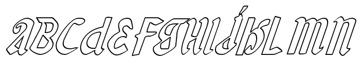 Valerius Outline Italic Font UPPERCASE