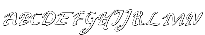 Valley Forge Outline Italic Font UPPERCASE