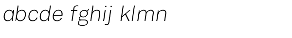 Vaud Thin Italic Font LOWERCASE