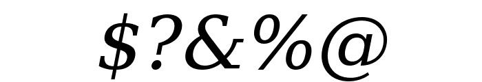 Verajja Serif Italic Font OTHER CHARS