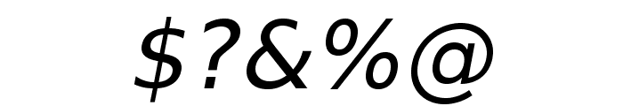 VeranaSans-Oblique Font OTHER CHARS