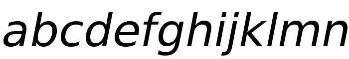 VeranaSans-Oblique Font LOWERCASE