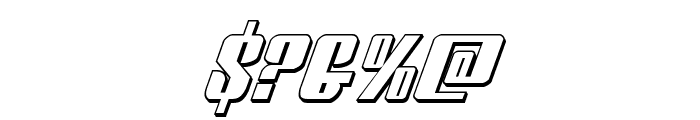 Vindicator 3D Italic Font OTHER CHARS