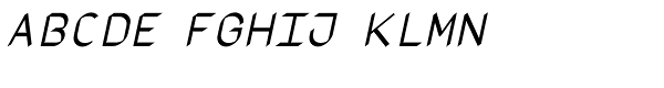VLNL Tp Kurier Callig Italic Font UPPERCASE